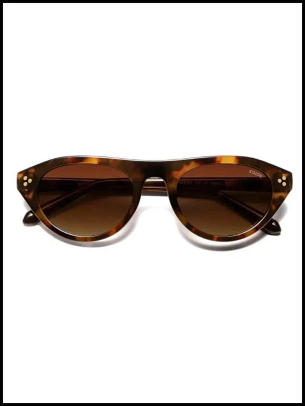 TR90 Polarized Retro Oval Cat Eye Sunglasses, UV400 Protection